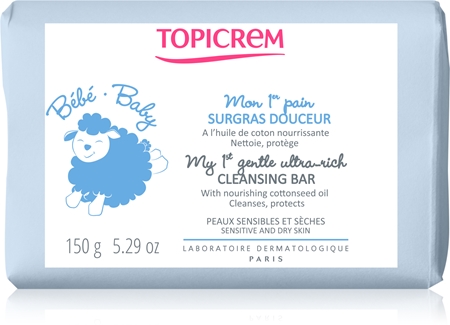 TopicremBABY My 1st Gentle Ultra-Rich Cleansing Bar sapone detergente delicato per bebè e bambini 150 g