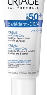 UriageBariéderm Cica-Cream with Copper-Zinc SPF 50+ crema riparatrice con miele e zinco SPF 50+ 40 ml