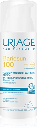 UriageBariésun 100 Extreme Protective Fluid SPF 50+ lozione protettiva per pelli molto sensibili e intolleranti SPF 50+50 ml