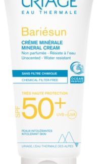 UriageBariésun Mineral Cream SPF 50+ crema protettiva minerale per viso e corpo SPF 50+ waterproof 100 ml