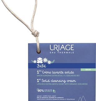 UriageBébé 1st Solid Cleansing Cream sapone in crema per pelli delicate e lisce per neonati 100 g