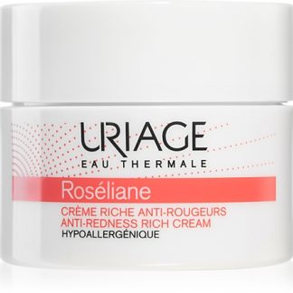 UriageRoséliane Anti-Redness Rich Cream crema giorno nutriente per pelli sensibili con tendenza all'arrossamento 50 ml