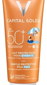 VichyCapital Soleil Gentle Milk latte protettivo per bambini viso e corpo SPF 50 300 ml