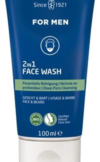 WeledaFor Men 2v1 gel detergente per viso e barba100 ml