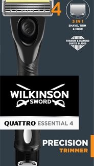 Wilkinson SwordQuattro Precision Trimmer rasoio + lame di ricambio1 pz