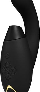 WomanizerDuo vibratore con stimolatore clitorideo Black 20,5 cm