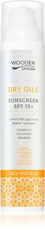 WoodenSpoonDry Oils latte abbronzante per viso e corpo SPF 35 100 ml