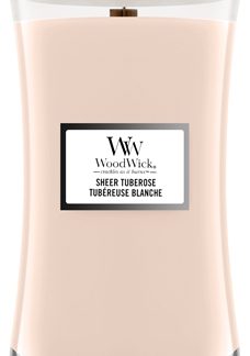 WoodwickSheer Tuberose candela profumata 609 g