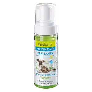 Repellent antiparasitic foam – Fleas and ticks – Dog and cat – 150 ml – VETOFORM