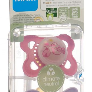 MAM Night Nuggi Pure Kautschuk 0-6 Monate 2 Stk