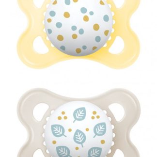 MAM Original Nuggi 0-6 Monate yellow/grey 2 Stk
