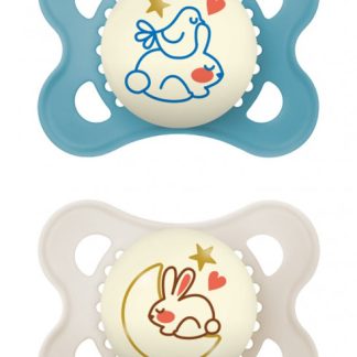 MAM Night Nuggi 0-6 Monate blue/white 2 Stk