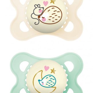 MAM Night Nuggi 0-6 Monate ivory/green 2 Stk