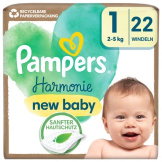Pampers Harmonie Gr1 2-5kg Newborn Single Pack 22 Stk