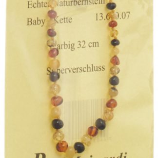 MAINARDI Natur Bernstein 32cm farbig Silberverschl