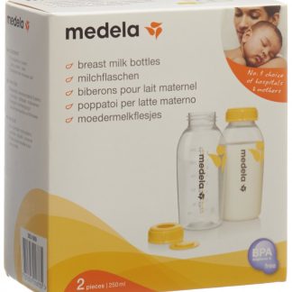 Medela Milchflasche 250ml inklusiv Deckel mit Einlage 2 Stk