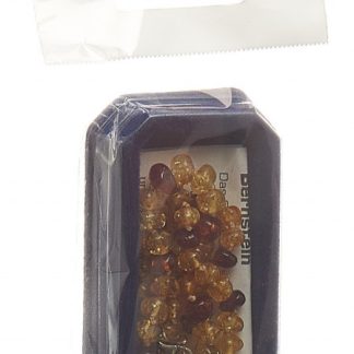 Amberstyle Bernsteinkette citrin cognac 32cm mit Karabinerverschluss