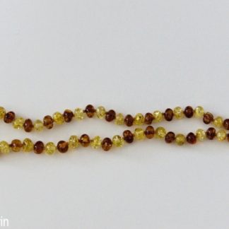 Amberstyle Bernsteinkette cognac citrin 32cm mit Karabinerverschluss