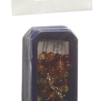 Amberstyle Bernsteinkette multicolor glanz 32cm mit Karabinerverschluss