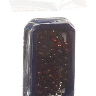 Amberstyle Bernsteinkette cognac dunkel 36cm mit Karabinerverschluss