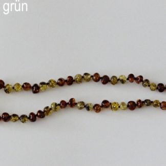 Amberstyle Bernsteinkette cognac grün 32cm mit Magnetverschluss