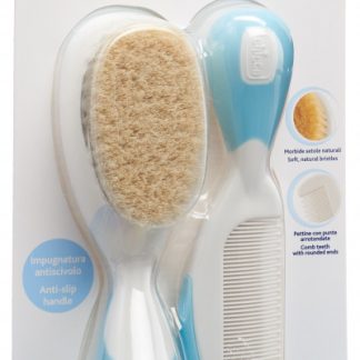 Chicco Kamm und Bürste Naturborsten light blue 0m+
