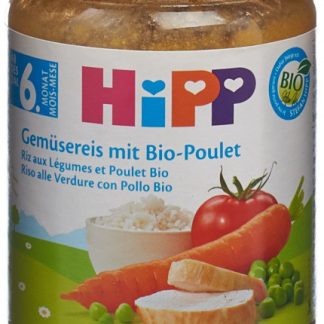 Hipp Gemüsereis mit Bio-Poulet Glas 190 g