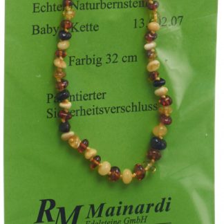 MAINARDI Natur Bernstein 32cm farbig Sicher-Versch