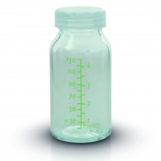 Ardo GLASS BOTTLE Glasflasche 130ml für Kliniken inklusive Flaschendeckel