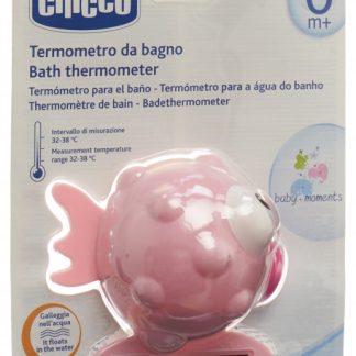 Chicco "BATH THERMOMETER" - Badethermometer GLOBE FISH, PINK, 0m+