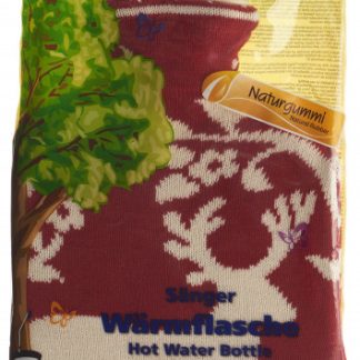SÄNGER Wärmflasche 2l Strickbezug rot Hirsch
