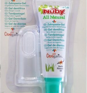 Nuby All Naturals Fingerzahnbürste und Zahncreme 20 g