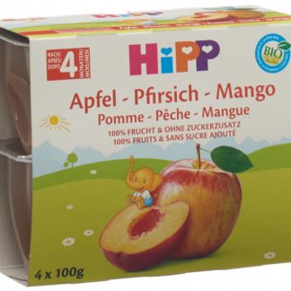 Hipp Fruchtpause Apfel Pfirsich Mango 4 x 100 g