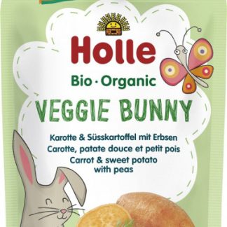 Holle Veggie Bunny - Pouchy Karotte Süsskartoffel Erbsen 100 g
