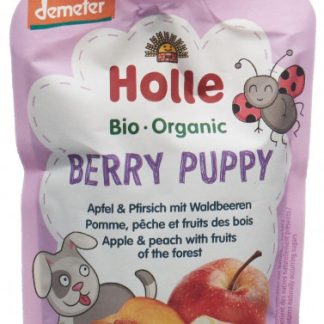 Holle Berry Puppy - Pouchy Apfel & Pfirsich mit Waldbeeren 100 g
