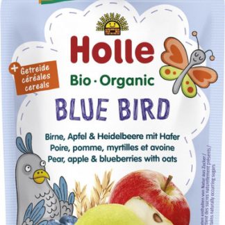 Holle Blue Bird - Pouchy Birne Apfel & Heidelbeere mit Hafer 100 g