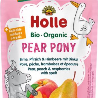 Holle Pear Pony - Pouchy Birne Pfirsich & Himbeere mit Dinkel 100 g