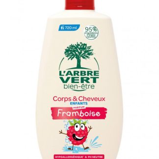L'ARBRE VERT Öko Shampoo & Dusche Kinder Himbeere französisch Vapo 720 ml