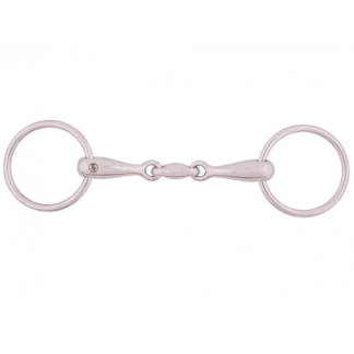 BR double jointed loose ring snaffle 16 mm