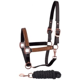 Harry's Horse Headcollar and lead Metallic II