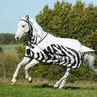 Bucas Buzz-Off Rain Zebra & Neck