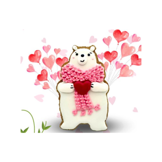 Candy Horse Valentine Cookie Polar Bear