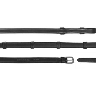 Dyon Double bridle reins leather stops