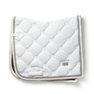 Equestrian Stockholm FW'24 Timeless White Glimmer Dressage saddlepad