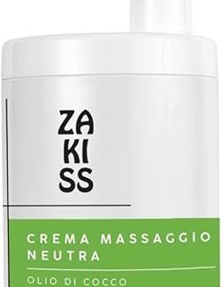Zakiss Neutral Body Massage Cream – With Coconut and Soy Oil – 1000 ml