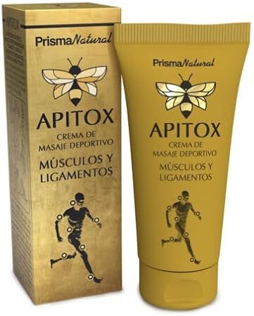 Prisma Natural - APITOX - Sports Massage Cream for Muscles and Ligaments with APITOXIN LIKE - Natural bee cream that recovers muscles in a bzzz - instant effect - Size 60 ml