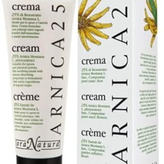 Ora Natura Arnica Cream 25 for Muscle Pain, Injuries such as Sprains, Bruises and Fall Hematomas with Plant Active Ingredients 100ml