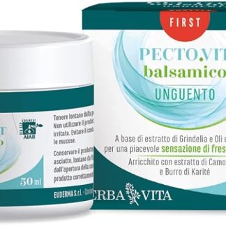 ERBA VITA Pecto.Vit Organic Balsamic Ointment cosmetic product for external use for a pleasant sensation of freshness and relief to the respiratory tract - 50 ml
