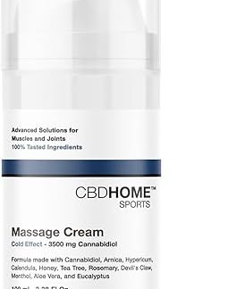 CBD HOME Sports – Cold Effect – Local Relief with Cannabidiol (CBD+CBG 3500mg), Arnica, St. John's Wort, Devil's Grass – Calming Effect on Muscles, Joints – 100 ml