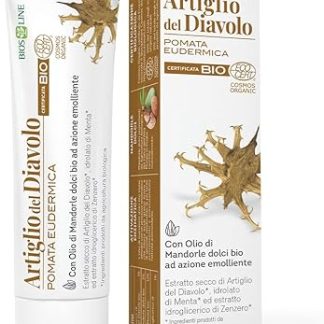BIOS LINE Organic Eudermal Devil's Claw Ointment, Massage Cream, Emollient Action for Massage in Case of Localized Tensions, with Sweet Almond Oil, 50 ml
